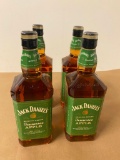 4 Bottles, Jack Daniels Tennessee Apple Whiskey, 1 Liter Bottles