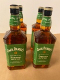 4 Bottles, Jack Daniels Tennessee Apple Whiskey, 1 Liter Bottles