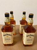 4 Bottles, Jack Daniels Tennessee Honey Whiskey, 1 Liter Bottles