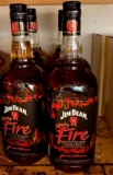 6 Bottles, Jim Beam Kentucky Fire Bourbon, Sinnamon, 1 Liter Bottles