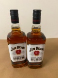 2 Bottles, Jim Beam Kentucky Straight Bourbon Whiskey, 1 Liter Bottles