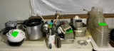 Group of Commercial & Residential Grade Kitchen Supplies, Food Pans, Fryer Basket, Pans, More