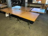 6 Restaurant Tables, 30in x 30in x 29in, 5 Good, 1 w/ Chipped Laminate on Side