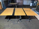 6 Restaurant Tables, Laminate Top, 30in x 30in x 29in, Good Condition
