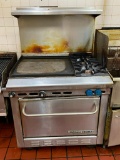 Montague Grizzly Oven / Range, 22in x 22in Griddle, 2 Gas Burners, Oven & Shelf