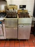 2 Gas Floor Fryers, Pitco and Frymaster - Both Need to Be Drained and Cleaned, Buyer to Drain