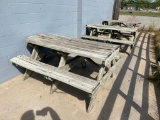 3 Wood Picnic Tables