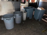 5 Trash Cans, No Lids