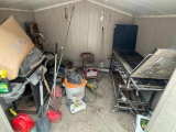 Contents of Shed, AS-IS, Event Grill, Mower, Ladder, Pressure Washer, Umbrella Bases, Shop Vac