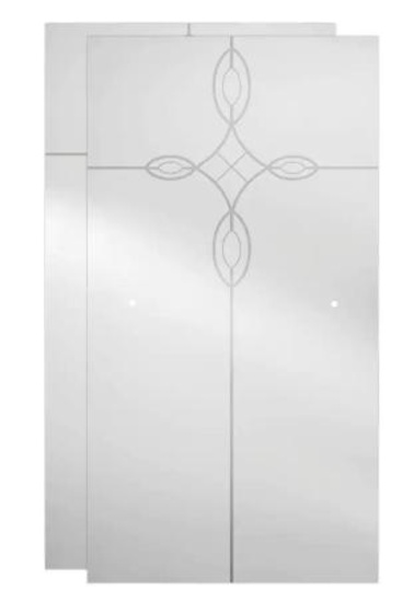 29-1/32 x 67-3/4 in. x 1/4 in. (6 mm) Frameless Sliding Shower Door Glass Panels in Tranquility (For