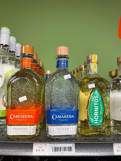 16 Bottles 750ml Tequila - (6) Camarena Reposado, (4) Silver & (6) Hornitos Reposado