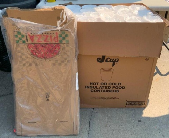 Styrofoam Hot / Cold Food Containers, Pizza Boxes