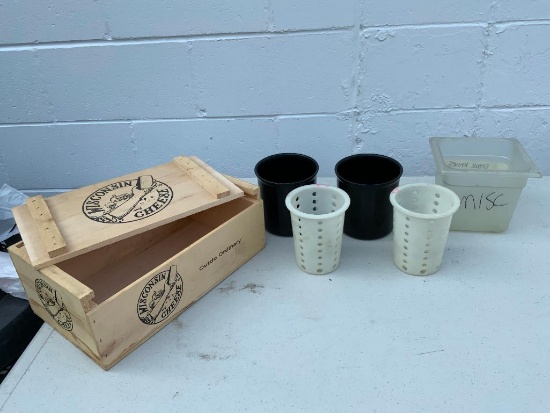Silverware Caddys, Wood Box