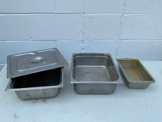 Steam Pans, 2 1/2 Size, 1 w/ Lid, Bread Pan