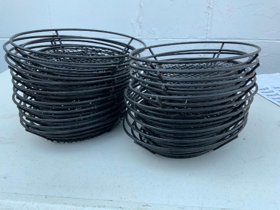 Group of Metal Serving Baskets