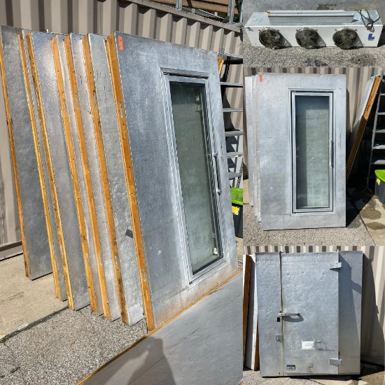 14ft x 8ft x 8ft Vollrath Walk-In Cooler w/ Larkin Evaporator, 2 Doors, Ceiling, Corners & Panels