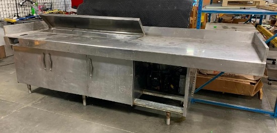 3-Door Stainless Steel Refrigerated Sandwich/Salad Prep Table 120in x 36in x 41in