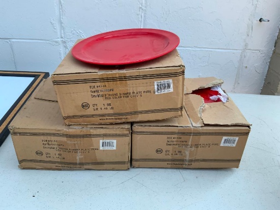 3 Cases of 12, 36ct NSF 9in Round Dinner Plate Pure, Dinner Plates