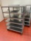 Stainless Steel Mobile NSF Shelving Rack w/ 6-Shelves, 35in x 21in x 50in