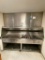 Built-In Kitchen Line, Flat Top Griddle, 2 Fryers, 2-Burner Range, Storage and Hood