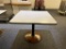Restaurant Table w/ Single Pedestal, Laminate Top, 36in x 36in x 30in H