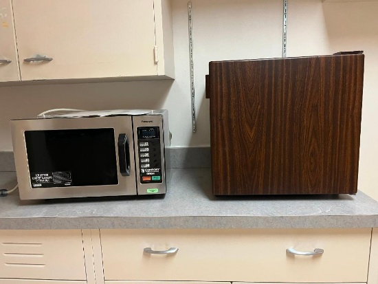 Microwave and Dorm Size Refrigerator
