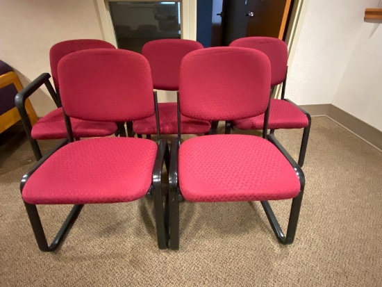 Lot of 5 Matching Lobby Chairs