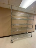 Large NSF Mobile Dunnage Shelving Rack, 72in W, 5 Shelves