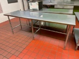 Stainless Steel Prep Table NSF 96in x 30in x 36in w/ Electrical Pigtail