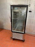 USECO Model 34-340A Single Door Glass Door Refrigerator w/ Mobile Base