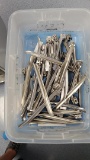 Cart with 8 containers of Laryngoscope Handles and Blades Stainless Steel