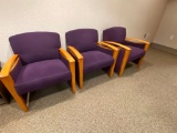 3 Lobby Chairs, Matching