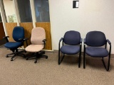 2 Lobby Chairs, 2 Office Chairs