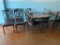 Round Marble Top Table w/ Wrought Iron Framework, 8 Matching Chairs