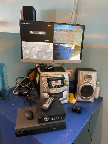 Security Camera System, Hikvision DVR DS-7204HGHI-SH-2T, 3 Cameras, Monitor, Keyboard, Mouse