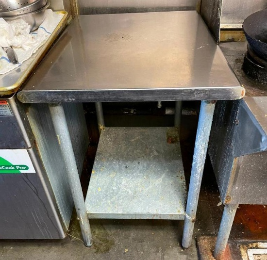 Stainless Steel Prep Table NSF 30in x 24in x 35in h - Lower Shelf