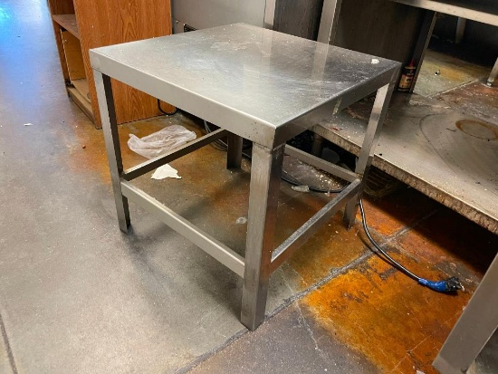 Stainless Steel Prep Table / Equipment Stand w/ Lower Shelf, 20in x 20in x 20in