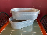 2 Galvanized Tubs