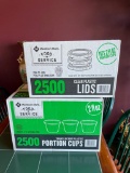 2 Sealed Cases, 2oz Portion Cups and Lids, 1 Case Cups, 1 Case Lids, Sealed, 2,500 Count
