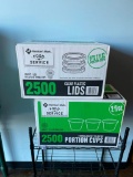 2 Sealed Cases, 2oz Portion Cups and Lids, 1 Case Cups, 1 Case Lids, Sealed, 2,500 Count