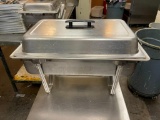4 Piece Chafing Pan Set, Stand/Rack, Large Pan, Insert Pan, Lid - All Full-Size, NSF - Clean