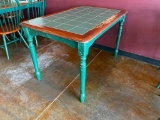 Farm House Table, Tile Top Table, 48in x 30in x 30in