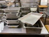 Stainless Steel Steam Pans, 6 - 1/2 Size Pans, Full-Size Pan & Insert Pan, All for One Bid