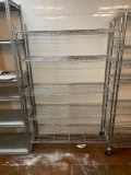 Stationary Chrome Shelving Dunnage Rack - NSF - 48in x 18in x 74in