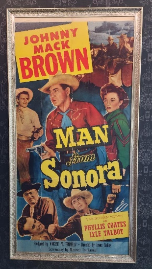 1940's / 1950's Three Sheet Vintage Movie Poster, Framed - Man From Sonora