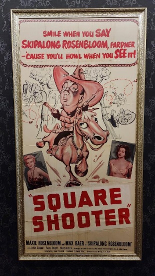 1940's / 1950's Three Sheet Vintage Movie Poster, Framed - Square Shooter