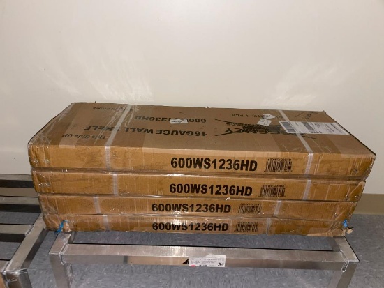 Lot of 4 New In Box Regency 16 Gauge Wall Shelves 36" x 12"