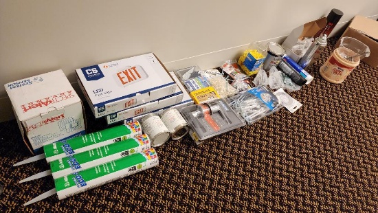 New In Box Exit Signs & Assorted Items