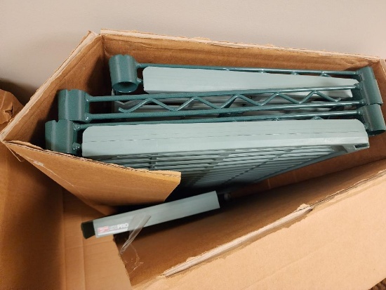 New in Box Metro Super Erecta Pro Anti-Microbial Green Shelving Unit