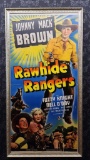 1940's / 1950's Three Sheet Vintage Movie Poster, Framed - Rawhide Rangers